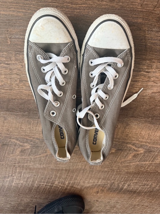 Converse Other - Converse Low Top Canvas Sneakers - Taupe and White